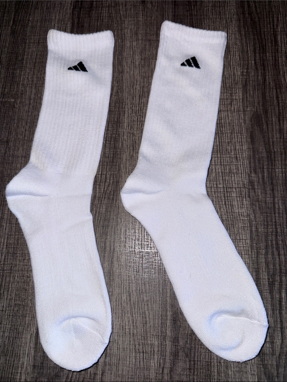Adidas Men's White Crew Athletic Socks - Cushioned Performance
